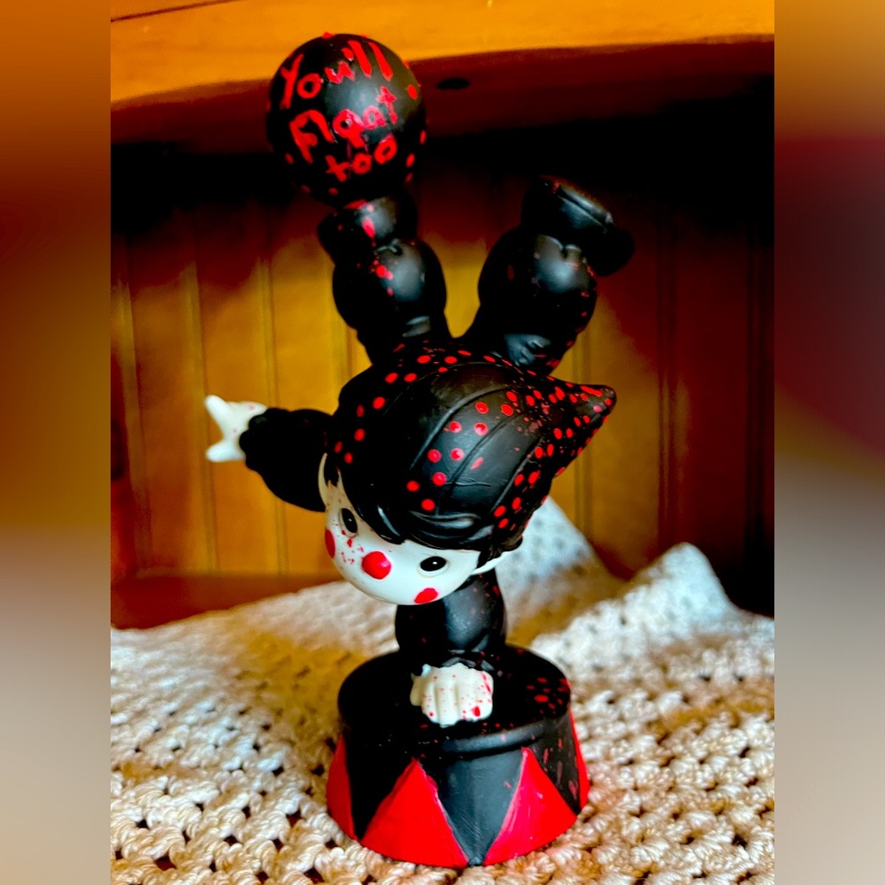 Gothic Cutie Repaint Precious Moments Handpainted Upcycled “You’ll Float Too”
